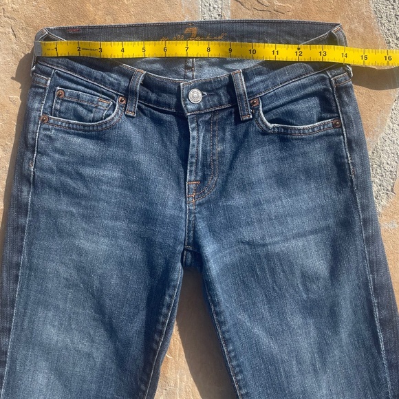 7 For All Mankind Womens Indigo Wash Bootcut Jeans (Size 25) - Picture 5 of 8